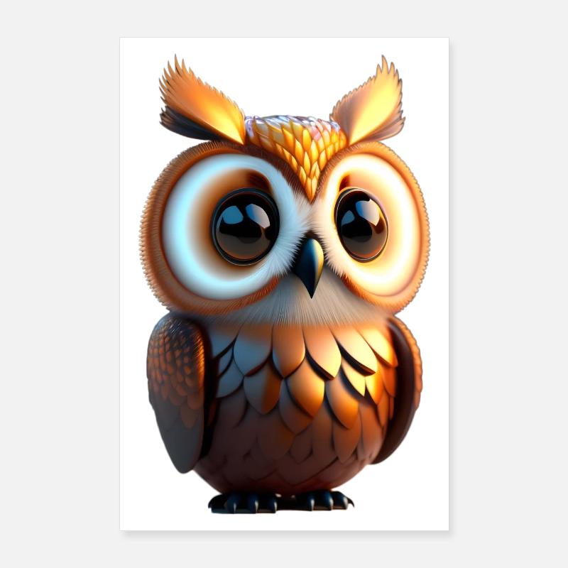 Kleiner Nachtwächter - Poster 60x90 cm - Weiß