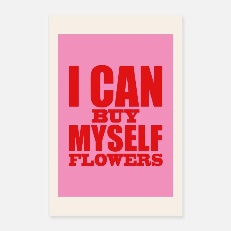 Fleurs Poster Décor Cadeau rose rouge Poster 60 x 90 cm