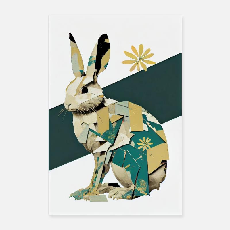 Elegant abstract Rabbit4 Poster 24" x 35" (60x90 cm)