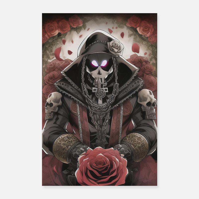 Uomo teschio Poster 60x90 cm