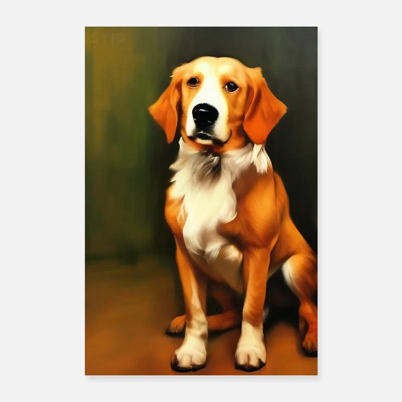 Hunde Bild Poster 60x90 cm