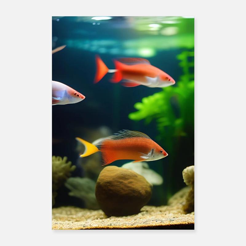 Fisk, Akvarium Poster 60x90 cm