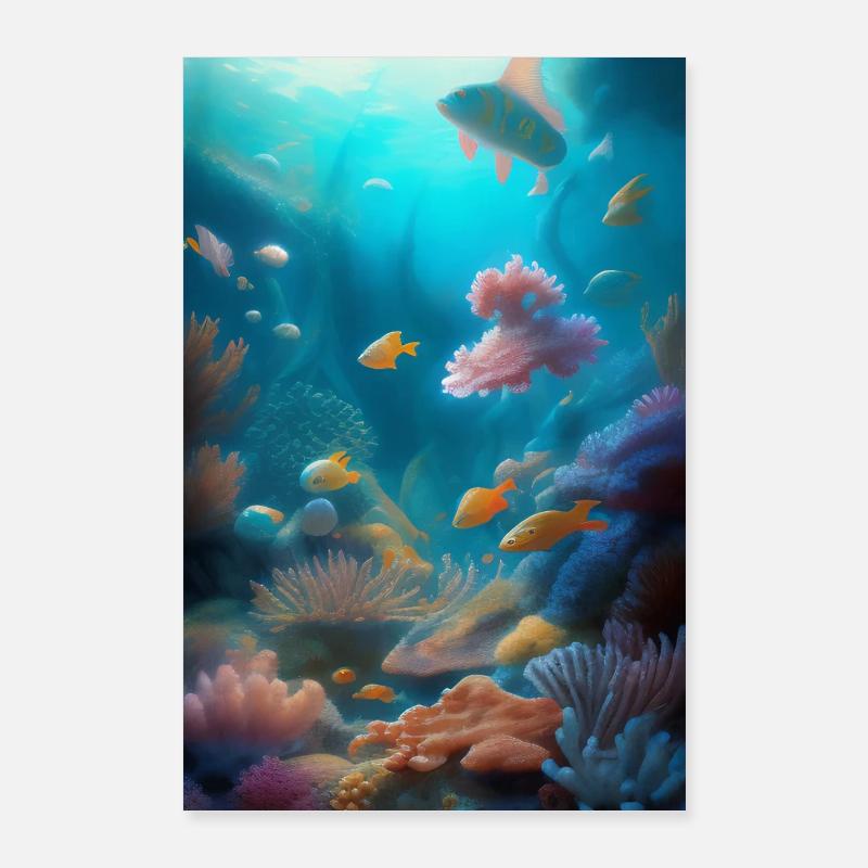 Fisk, Akvarium Poster 60x90 cm