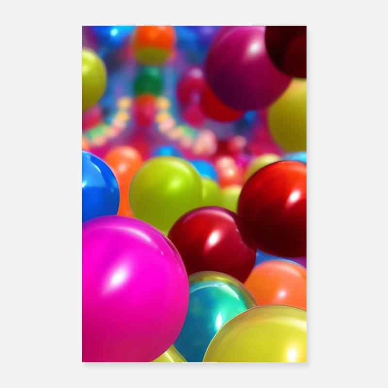 Boules colorées Poster 60 x 90 cm