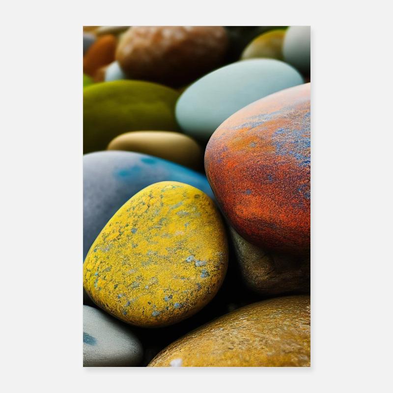 Bunte Steine Poster 60x90 cm