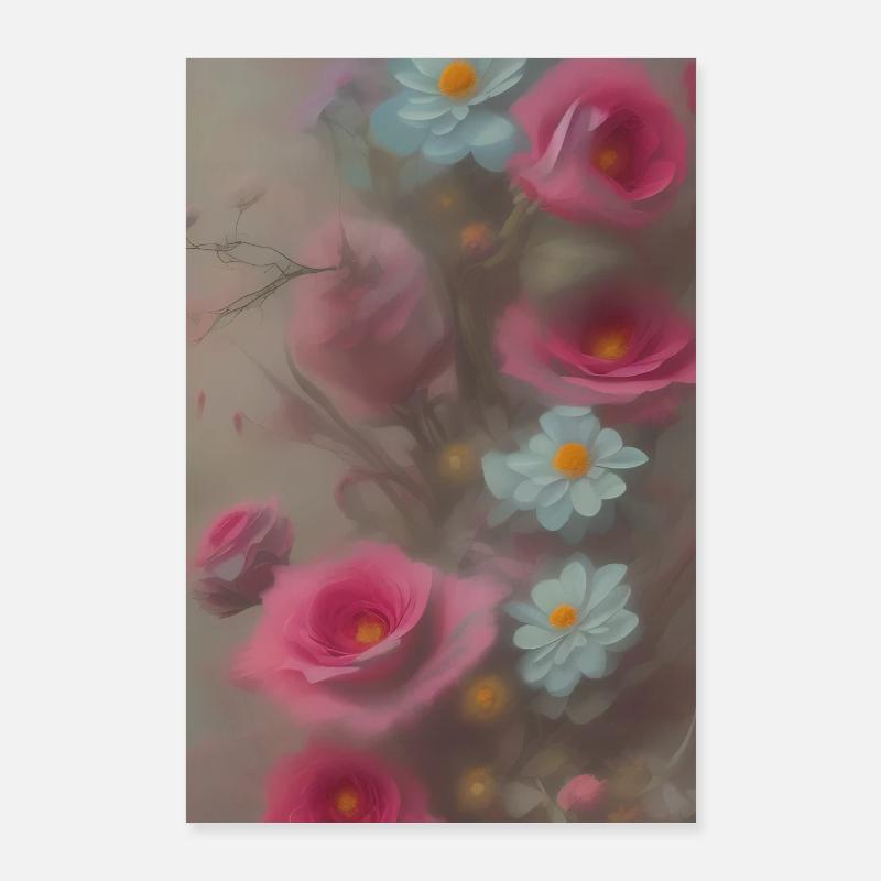 Blumen Kunst Poster 60x90 cm