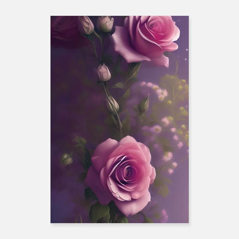 Blumen Kunst Poster 60x90 cm