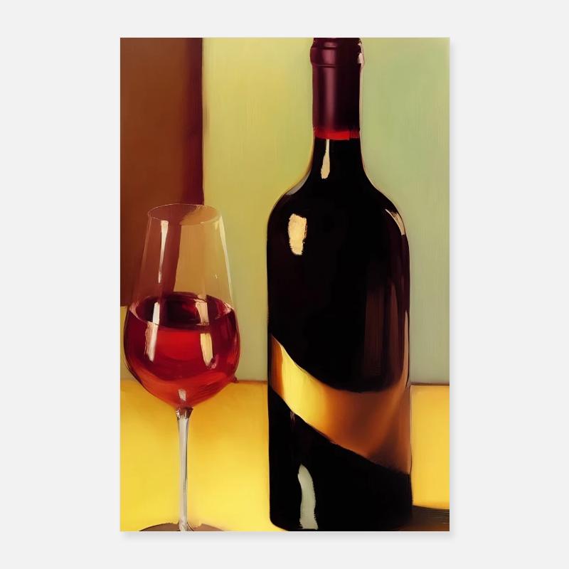 Wein Trinker Poster 60x90 cm