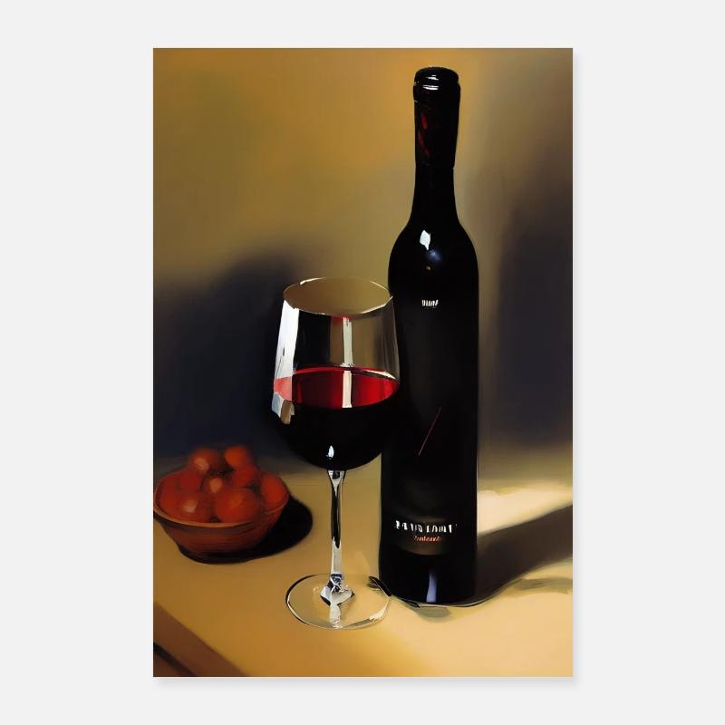 Buveurs de vin Poster 60 x 90 cm