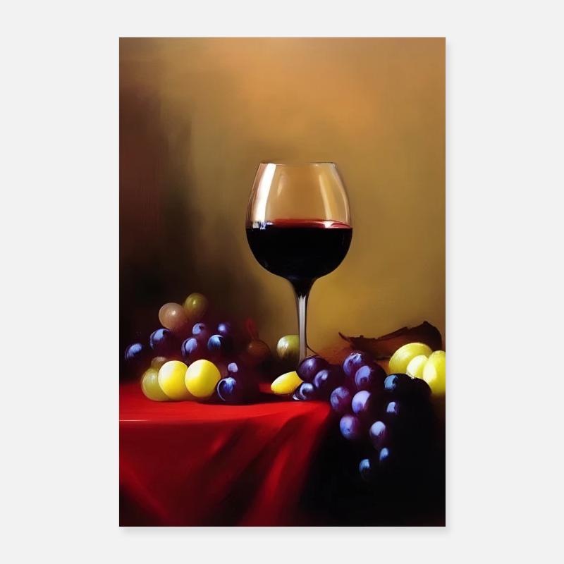 Buveurs de vin Poster 60 x 90 cm