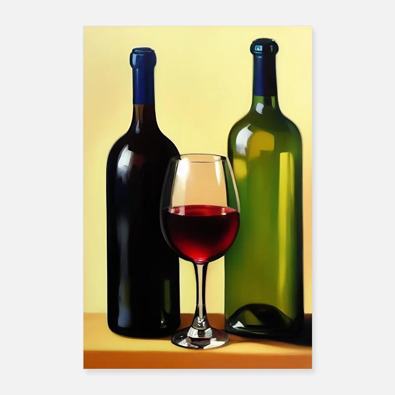 Wein Trinker Poster 60x90 cm