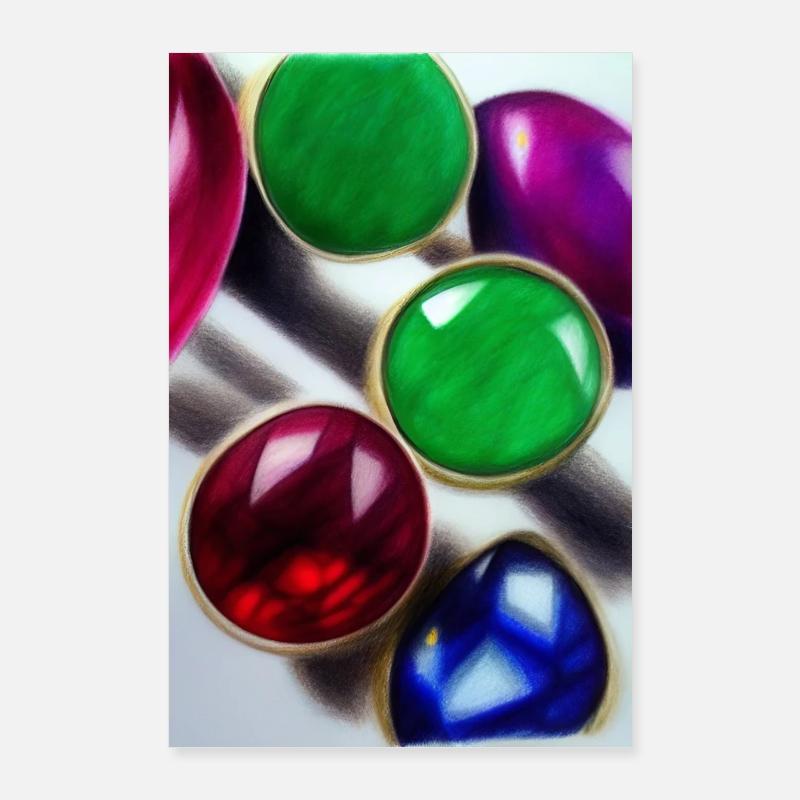 Pierres précieuses Poster 60 x 90 cm