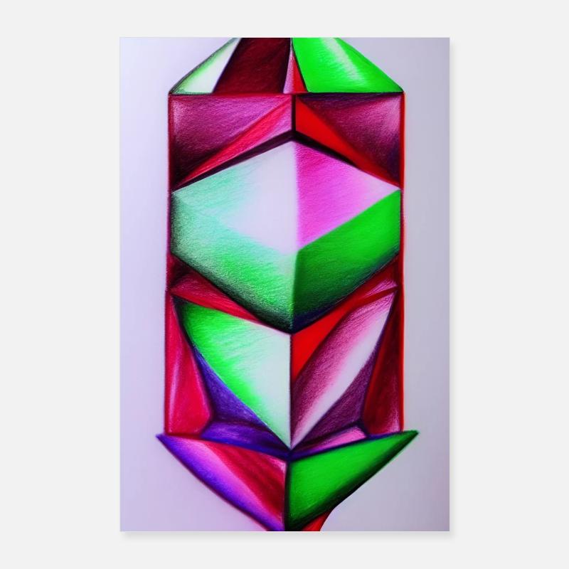 Edelstein Muster Poster 60x90 cm