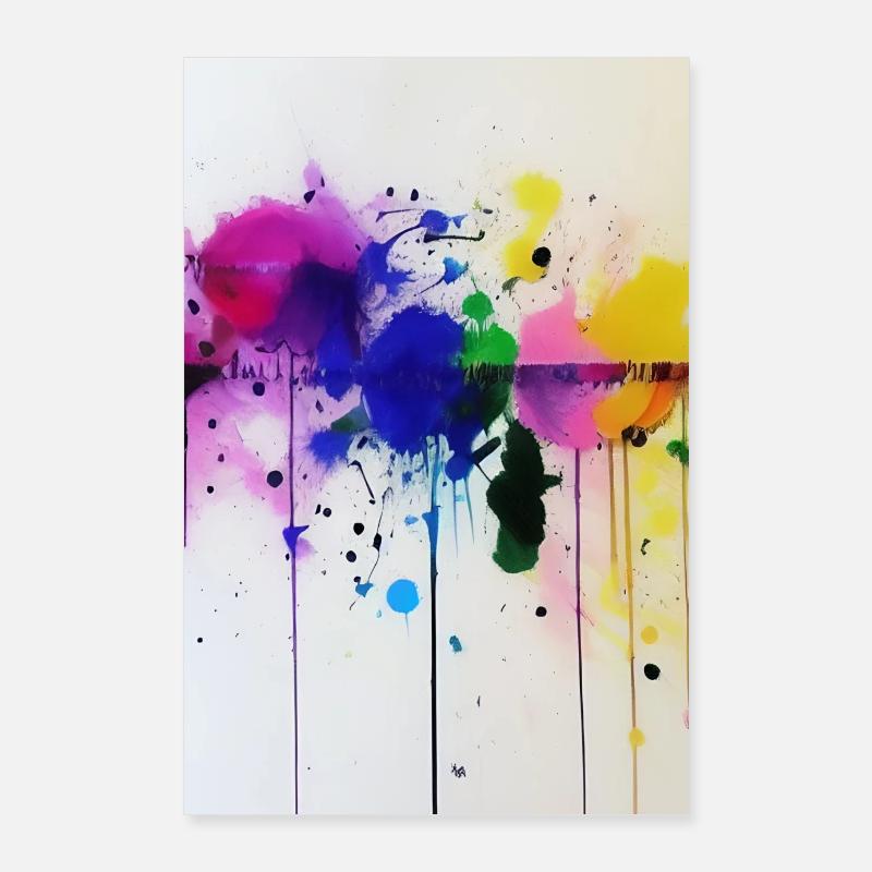 Éclaboussures de peinture Poster 60 x 90 cm