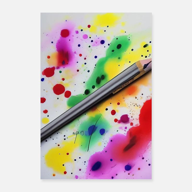 Farbspritzer Poster 60x90 cm