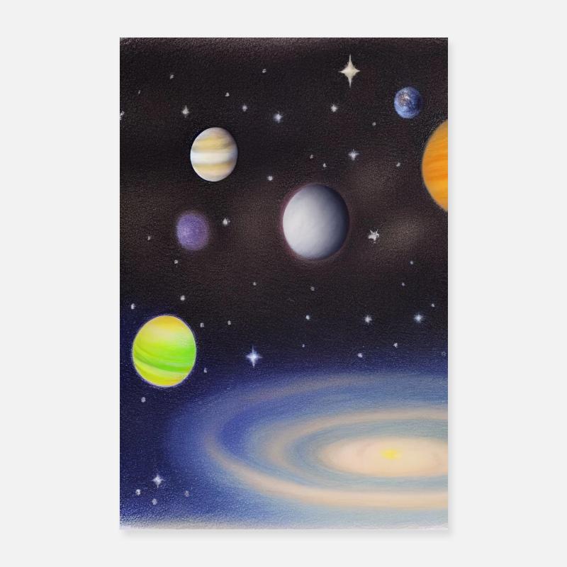 Espace et planètes Poster 60 x 90 cm