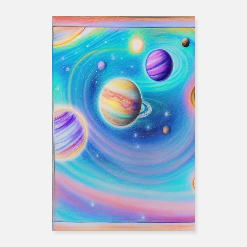 Espace et planètes Poster 60 x 90 cm
