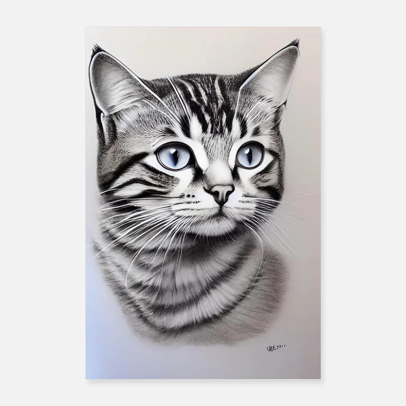 Cat Poster 24" x 35" (60x90 cm)