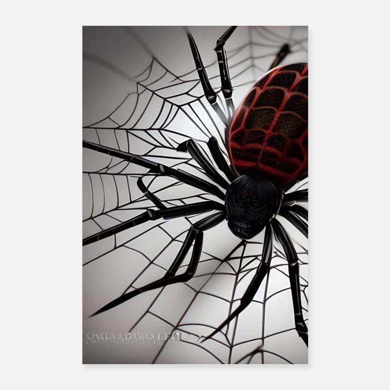 Araignée - Poster 60 x 90 cm - blanc