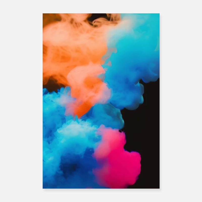 Bunter Rauch Poster 60x90 cm