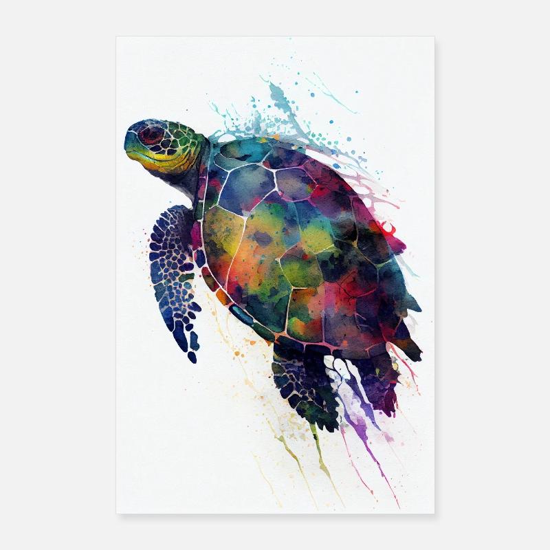 Turtle Sea turtle Turtles Poster 24" x 35" (60x90 cm)