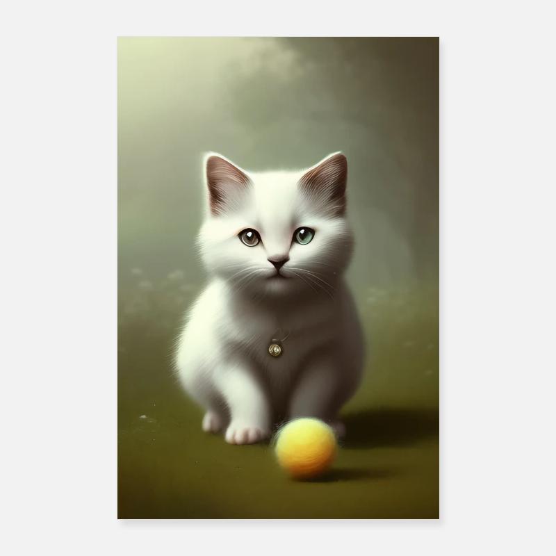 Petit bébé chat mignon Poster 60 x 90 cm