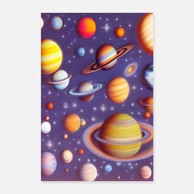Space and planets Poster 24" x 35" (60x90 cm)