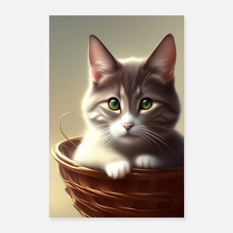 Mignon bébé chat Poster 60 x 90 cm