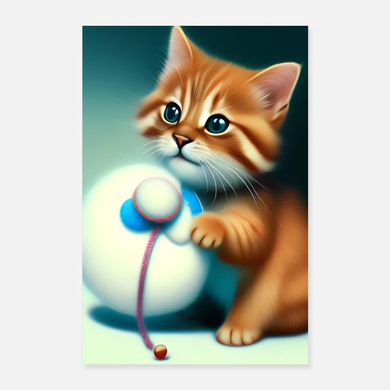Petit bébé chat mignon Poster 60 x 90 cm