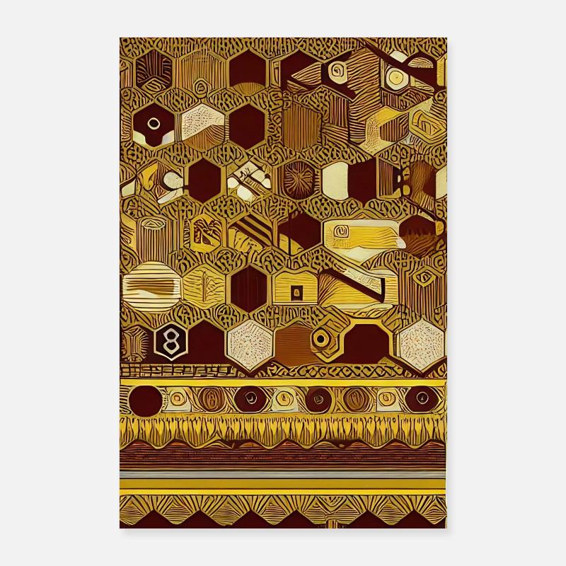 Vintage Pattern Poster 24" x 35" (60x90 cm)