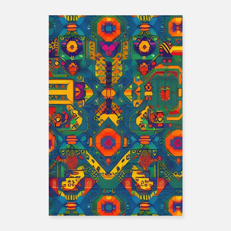 Retro Muster Poster 60x90 cm