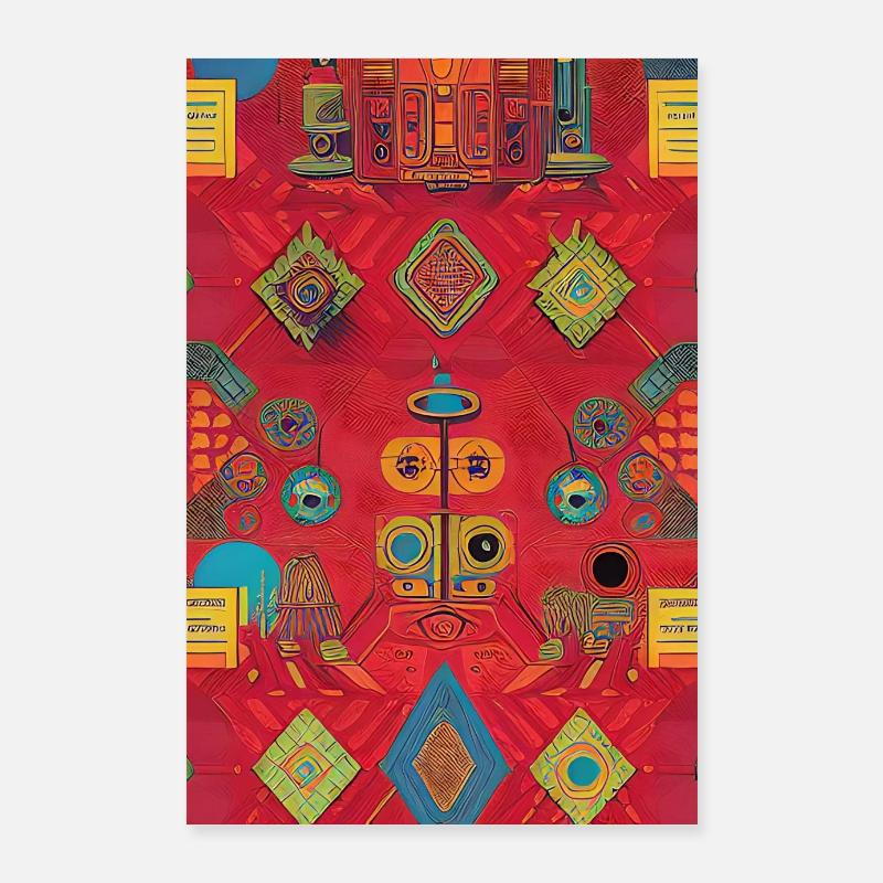 Retro Pattern Poster 24" x 35" (60x90 cm)
