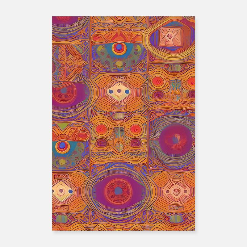 Retro Pattern Poster 24" x 35" (60x90 cm)