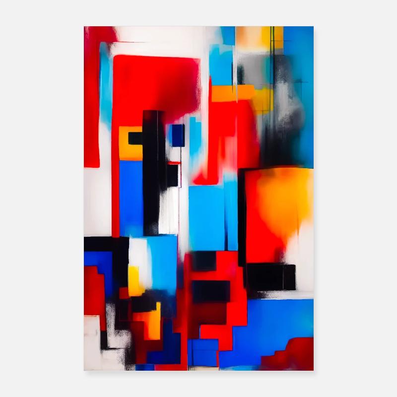 1 Abstrakte, digitale Malerei Poster 60x90 cm