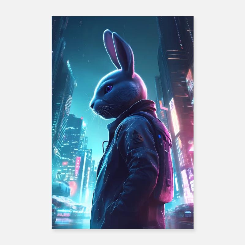 Lapin Lapin Animal Lapin Lapin Bunny Bunny Poster 60 x 90 cm