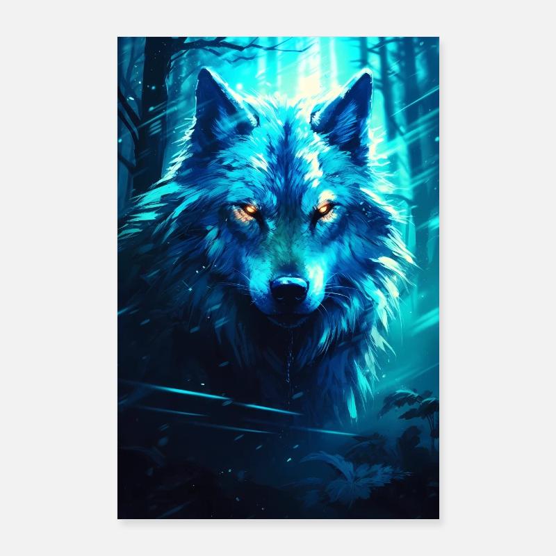 Wolf Wölfe Tier Jaulen Animals Poster 60x90 cm