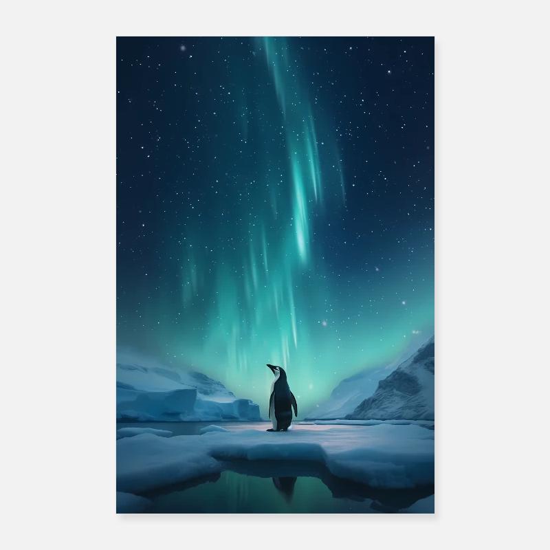 Penguin Penguins Animal Night Poster 24" x 35" (60x90 cm)