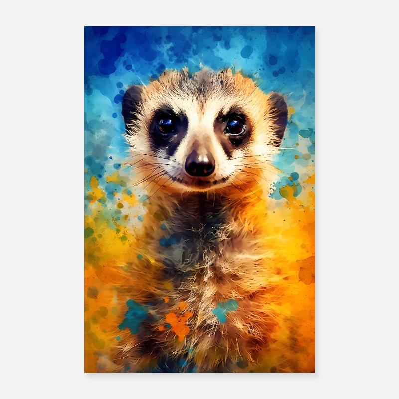 Suricates Animal Erdmann Animaux Poster 60 x 90 cm