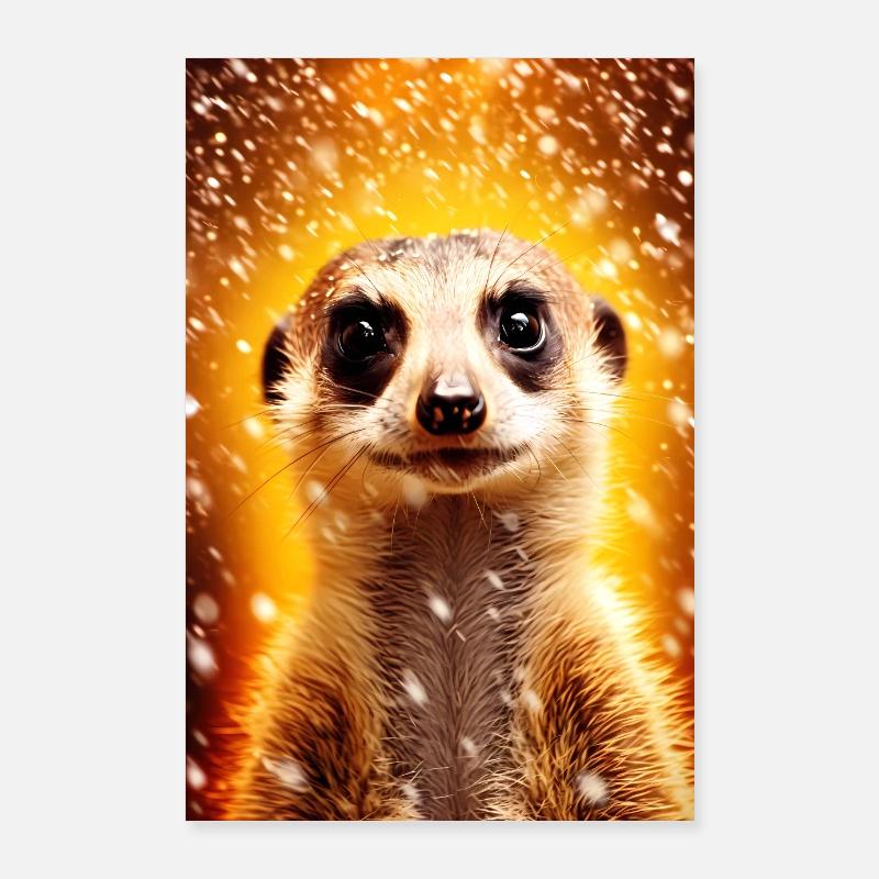 Meerkat Animal Erdmann lighting Poster 24" x 35" (60x90 cm)