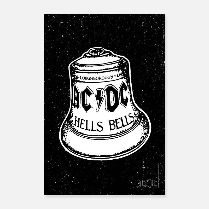 AC/DC Logo Auf Glocke Hells Bells Poster 60x90 cm