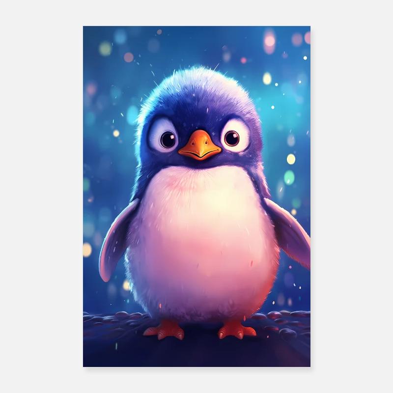 Pingouin Pingouins Animal Mignon Poster 60 x 90 cm