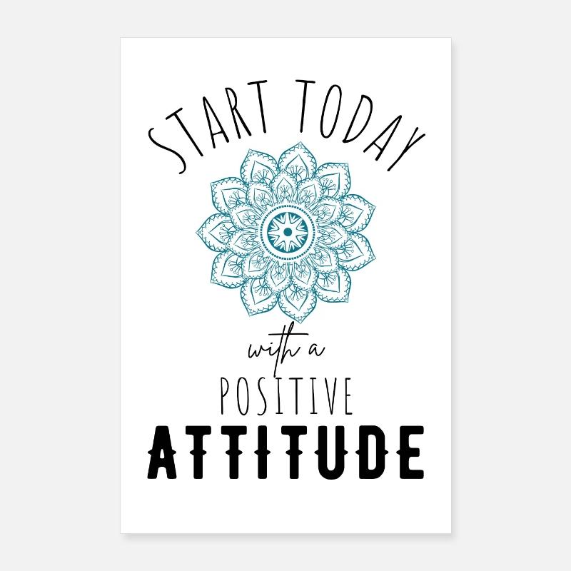 POSITIVE EINSTELLUNG MINDSET Motivation Poster 60x90 cm