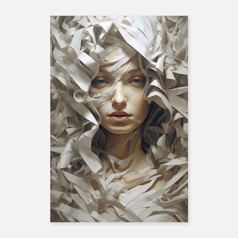 Femme timide Poster 60 x 90 cm