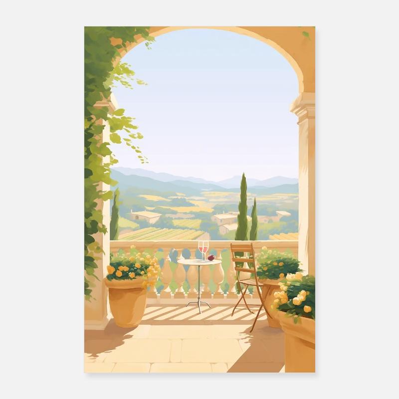 Vineyard Valentine - Poster 60x90 cm - Weiß