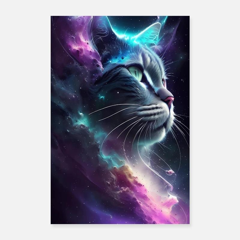 Cat in space Poster 24" x 35" (60x90 cm)