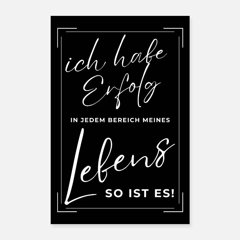 POSITIVE EINSTELLUNG MINDSET Motivation Poster 60x90 cm