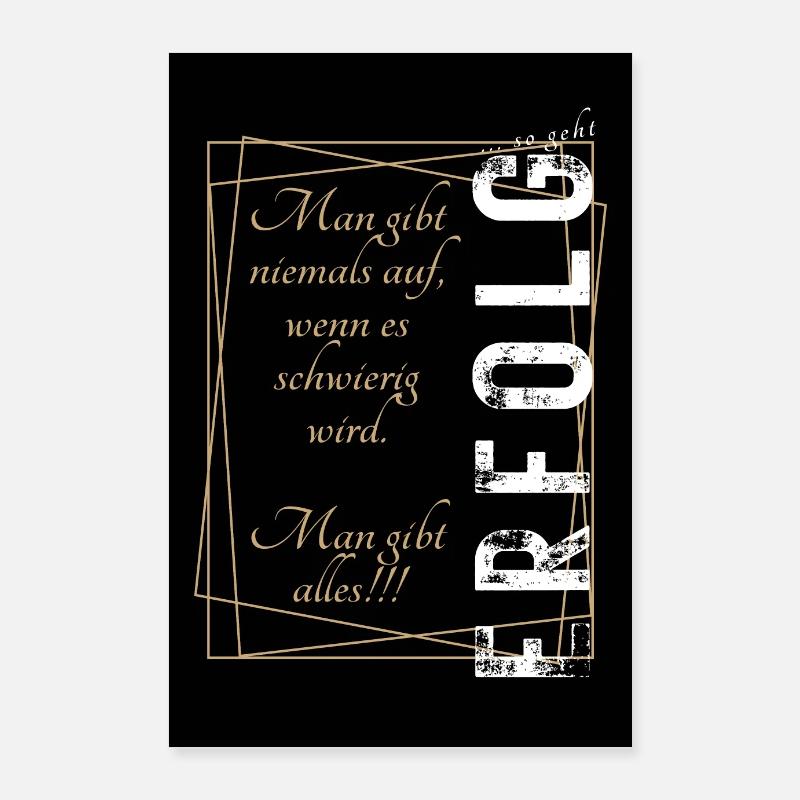 POSITIVE EINSTELLUNG MINDSET Motivation - cooles S Poster 60x90 cm
