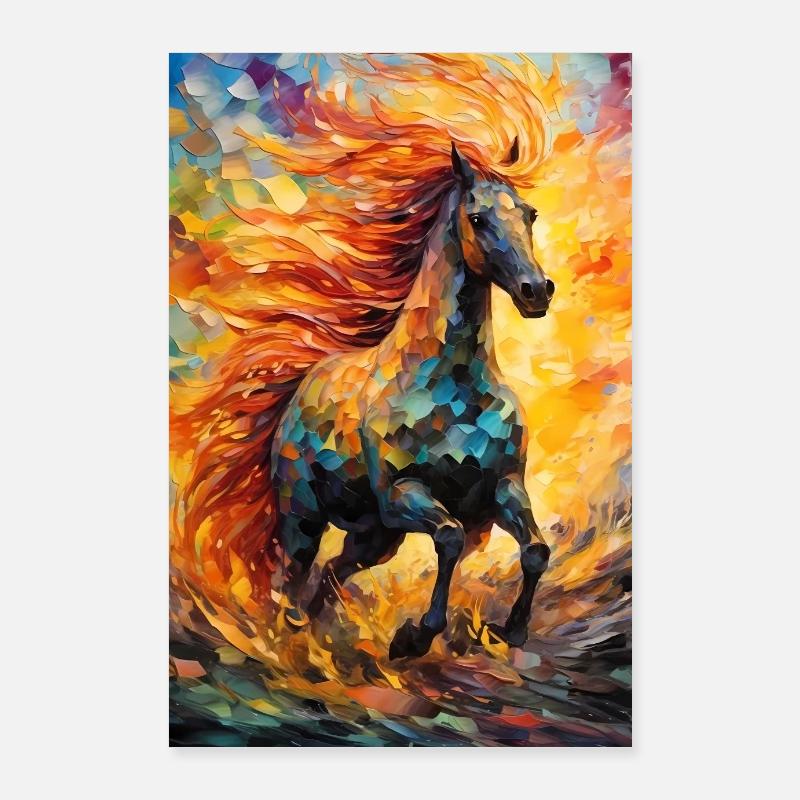 Equitation Equitation Equitation Saut d’obstacles Poster 60 x 90 cm