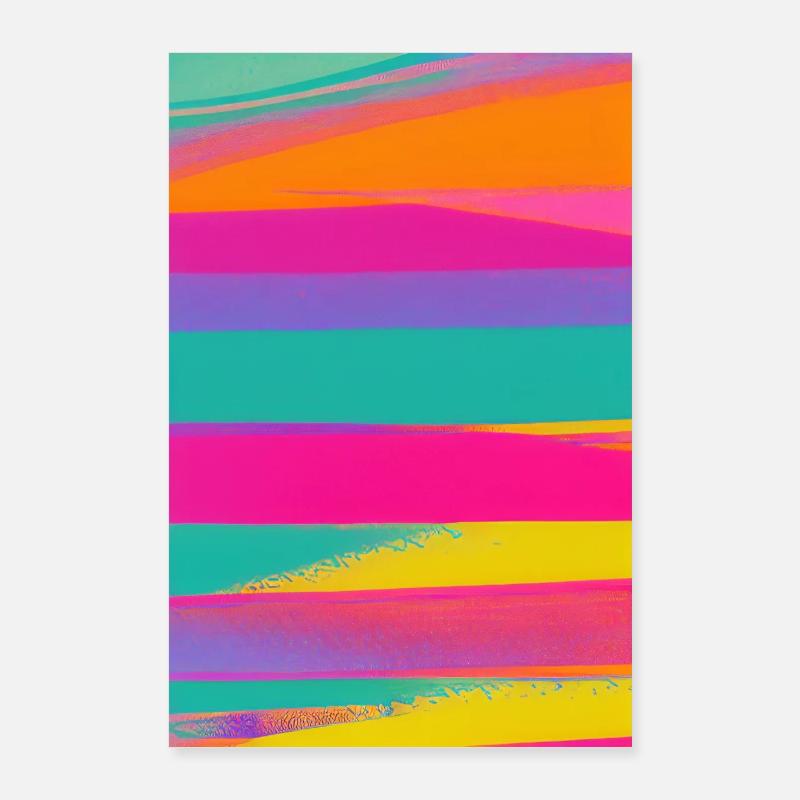 Retro Muster Bunt Poster 60x90 cm