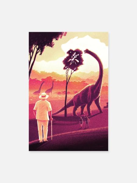 Jurassic Park Brachiosaurus - Poster 24" x 35" (60x90 cm) - white - Front